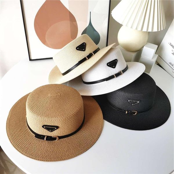 

ins summer women straw hat fashion sun protection beach personality wide brim hats ribbon, Blue;gray