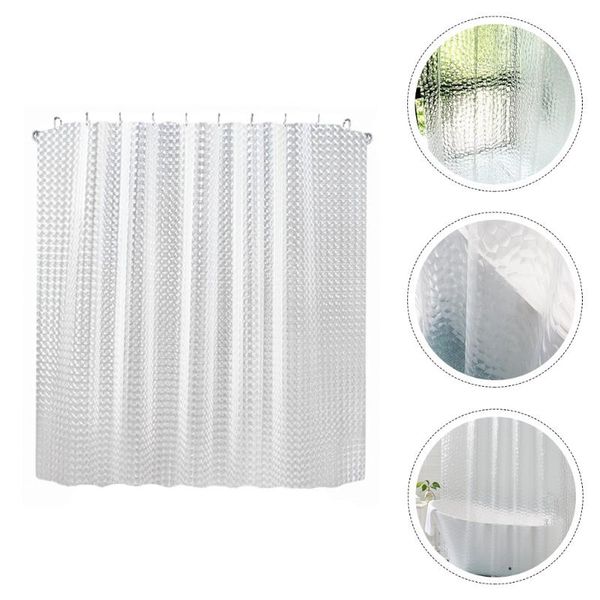 

shower curtains eva bath curtain waterproof household for bathroom (transparent)