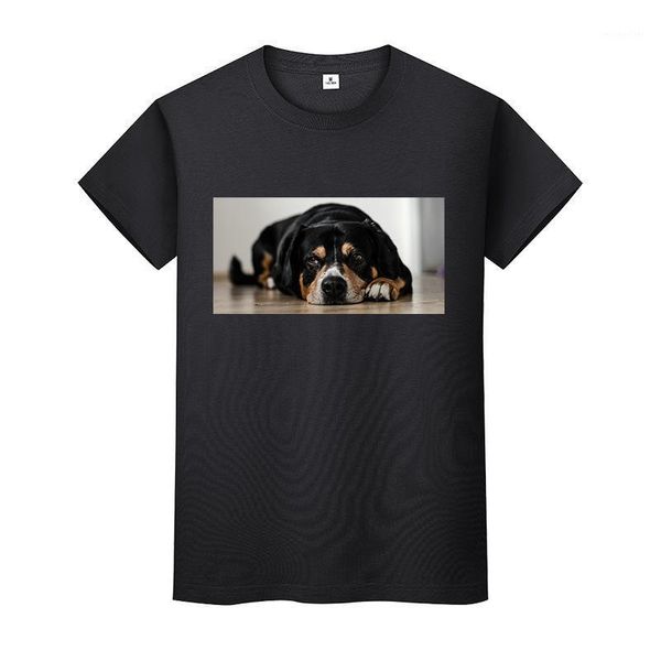 

summer customized print t shirt for men diy your own po or logo white tees t-shirt women size s-5xl streetwear dog men's t-shirts, White;black