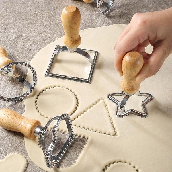 

baking moulds irregular biscuit mould cutting wheel tools pasta maker household stainless steel ravioli kitchen gadgets