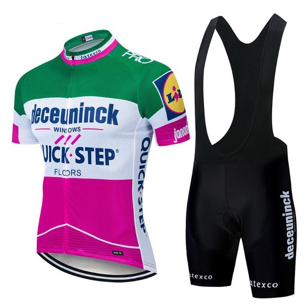 

racing sets neue cycling clothing bike jersey quick step men bicycle summer shorts set fluorescent yellow, Black;blue