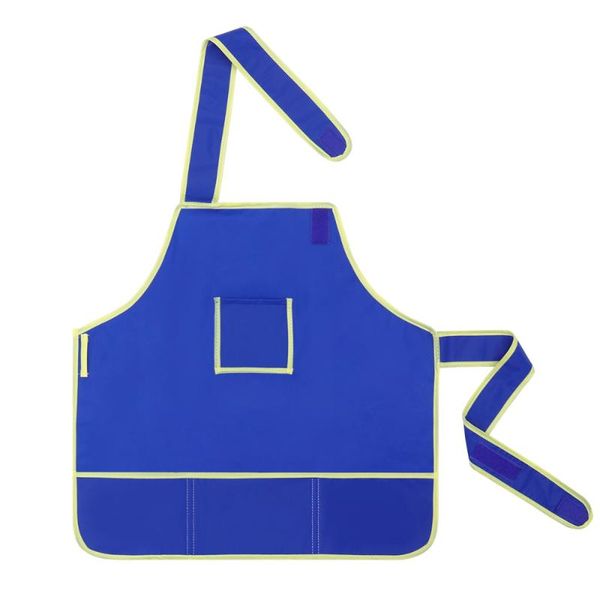 

aprons 1pc children kids waterproof art craft apron smock for diy painting drawing (blue)