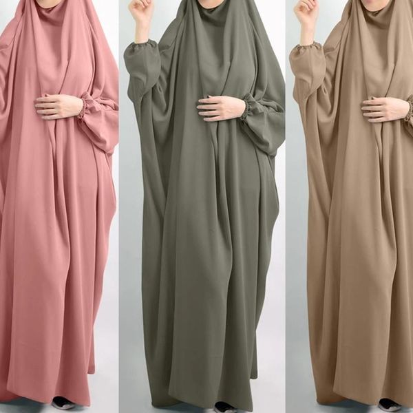 

ethnic clothing eid hooded muslim women hijab dress prayer garment jilbab abaya long khimar full cover ramadan gown abayas islamic clothes, Red