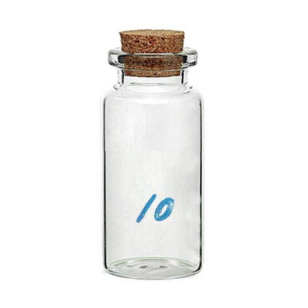 

storage bottles & jars 8 pcs 10 ml small cork bottle clear glass wishing thrk889