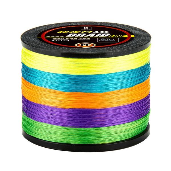 Linha de trança trançada pesca 8 fios cordão 300m 500m 1000m multifilament 10m / cor super qualidade japão peixe peixe