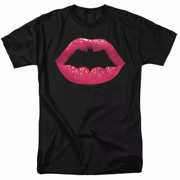 

Batman Bat Kiss T Shirt Licensed Comic Book Tee Black, White;black
