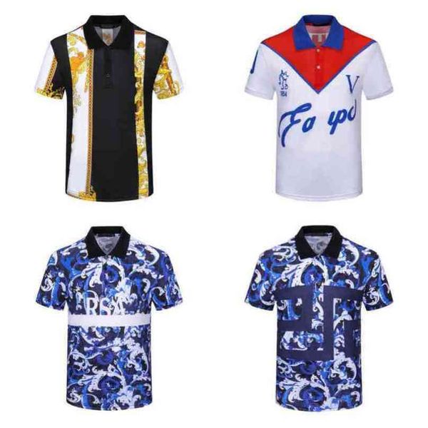 

summer men cotton polo designer t shirts fashion polo summer short sleeve pullover t-shirt high-definition printing luxury brand letter logo, White;black