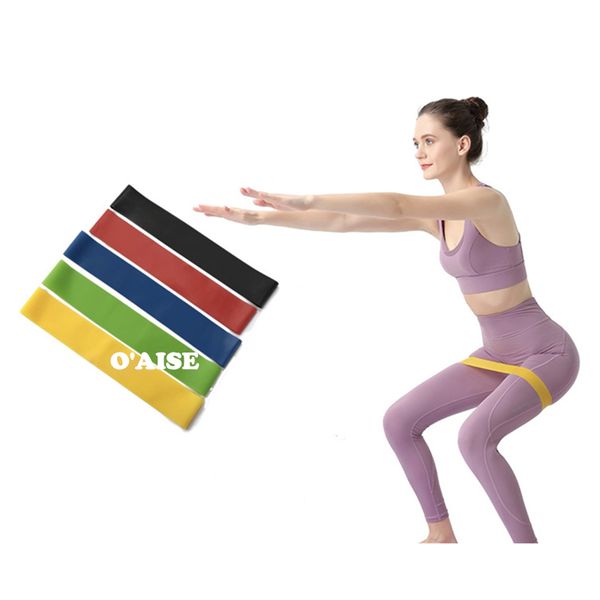 

yoga resistance bands 5 colors set exercise latex elastic rubber ring for pilates sport training workout yjl01