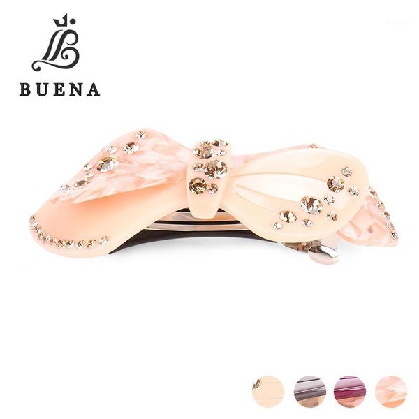 

noble women hair accessories twisted bow clip hand-made cellulose acetate barrette1