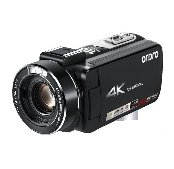 

camcorders 4k uhd camcorder 10x optical zoom video camera 3.1'' ips wi-fi recorder support microphone wide angle lens