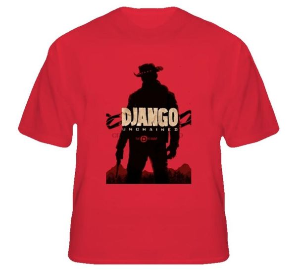 

men's t-shirts django unchained western movie t shirt, White;black