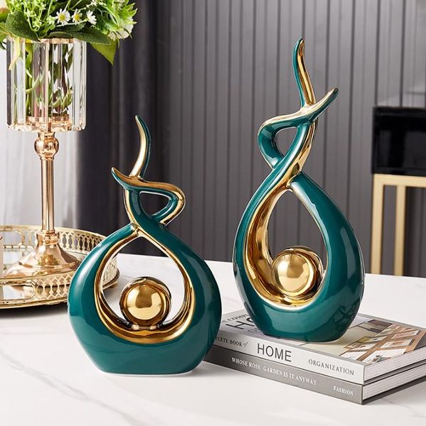 

decorative objects & figurines home decoration modern sculpture abstract modeling ceramic statue living room bedroom office desk gifts