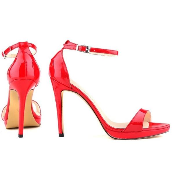 

sandals summer open toe ankle straps women shoes faux suede high heels sandal party casual strap 806-5pa, Black