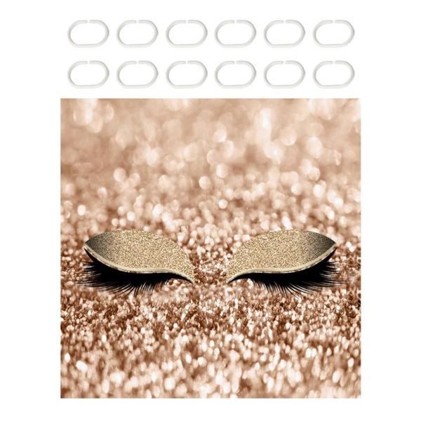 

shower curtains 1pc decorative bathing curtain household ornament (golden)