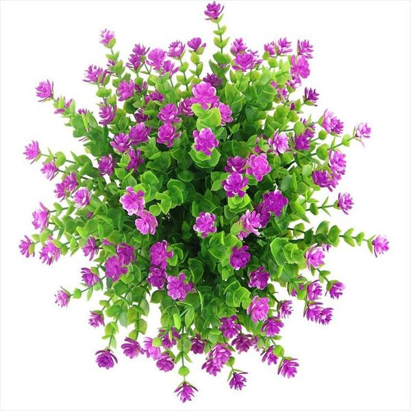 

decorative flowers & wreaths multi-forked eucalyptus small rose simulation green plant flower home wedding office restaurant el craft decora
