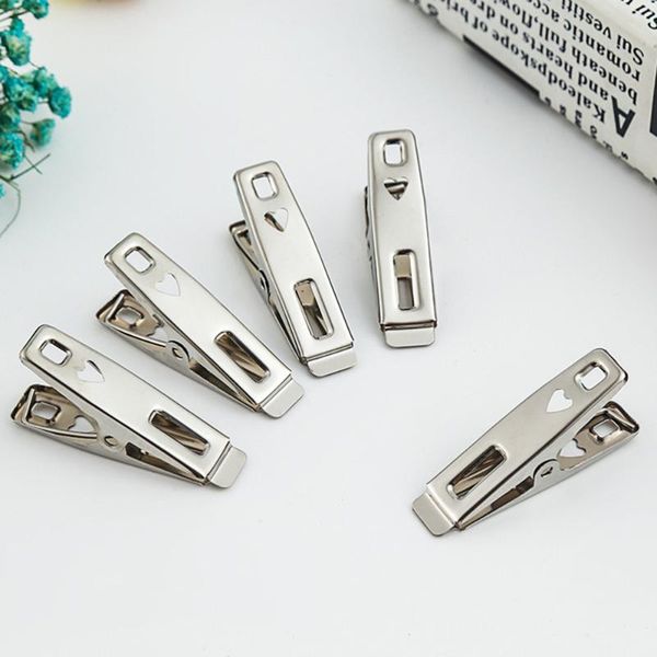 

clothing & wardrobe storage 100pcs/pack stainless steel clothes windproof antiskid metal clips drying hanger (5cm)