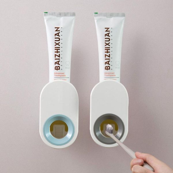 

toothbrush holders automatic toothpaste squeezer dispenser squeezerhands wall mounted bracket for family washroom