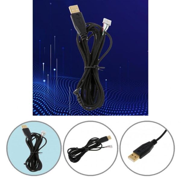 

computer cables & connectors mouse replacement wire stable performance useful plug play braided nylon cable