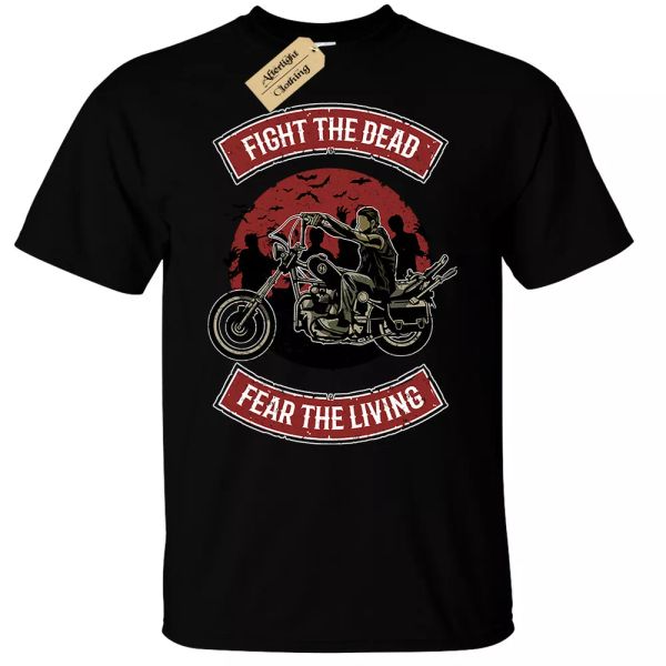 

lucha the dead camiseta hombre fear the vivientes zombie cazadora apocalipsis, White;black