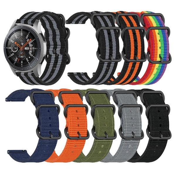 

watch bands eieuuk 22mm soft woven nylon fabric watchband wrist strap replacement for samsung galaxy 46mm / gear s3 smartwatch, Black;brown