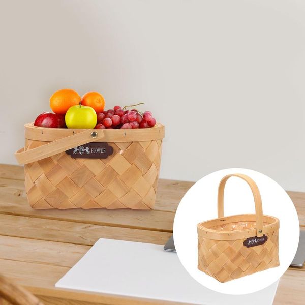 

planters & pots 1pc delicate fruit basket wood flower storage simple home holder