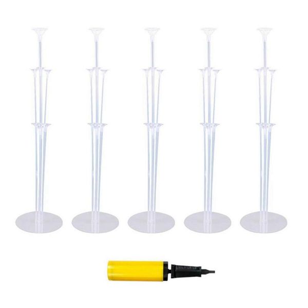 

party decoration 5pcs 72cm balloon stand display set table deskholder fastener for wedding, birthday, garden and celebration