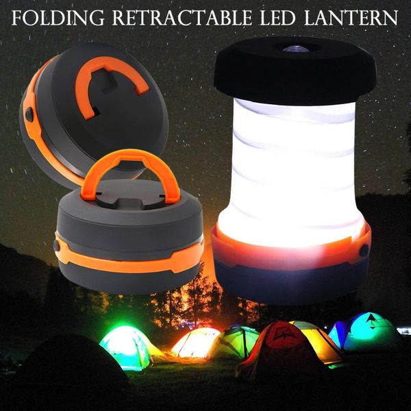 

portable camping lantern multifunction retractable led flashilight mini tent light emergency lamp pocket outdoor lanterns