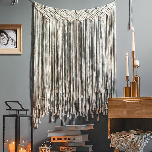 

large tapestry wedding decoration flber macrame wall hanging boho hanger cotton handmade art home decor tapestries