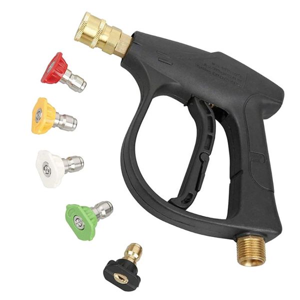 

water gun & snow foam lance car cleaning universal high pressure tool pure copper core wash m22 nozzle automobile accessories