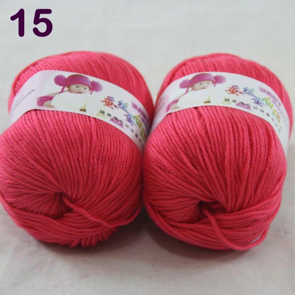 

sale lot of 2 balls x 50g cashmere silk yarn velvet children hand knitting 18-14-2 pink, Black;white