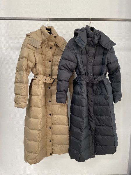 

2021 winter new hooded waist down jacket, Black