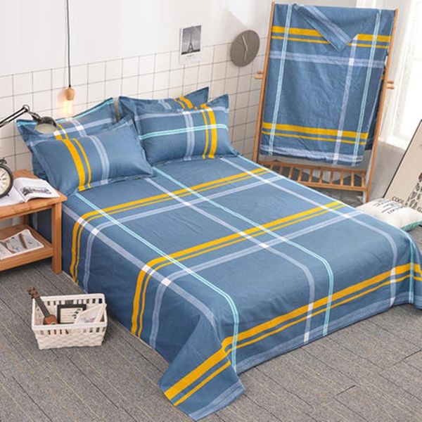 

plaid bed sheet cartoon 1pcs mod sheets soft cotton for king/queen size single home 1.5m/1.8m bedding cover flat & sets