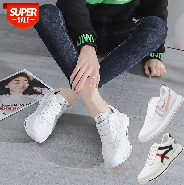 

forrest gump's old shoes female ins tide casual breathable sports board leather surface vibrato small white #ci9w