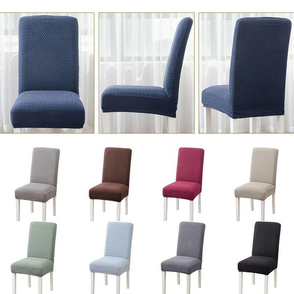 

solid jacquard chair covers spandex elastic slipcover dining room office stretch cover for wedding el banquet