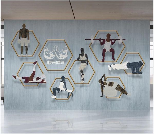

wallpapers custom mural po 3d room wallpaper modern minimalist gym fitness equipment home decor wall murals for walls 3 d