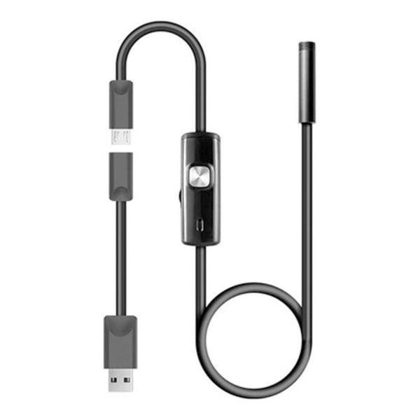 

smart home control 5.5mm endoscope camera flexible ip67 waterproof inspection borescope for android pc notebook 6leds adjustable