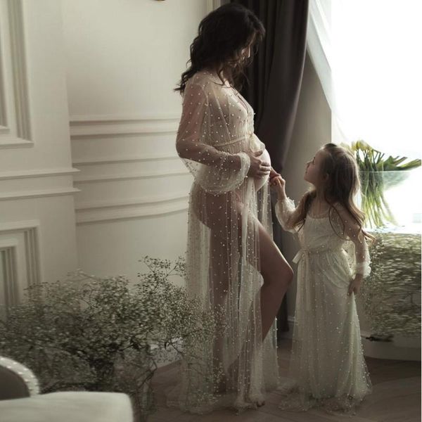 

casual dresses gorgeous beads tulle maternity dress ivory bridal robe gowns to pography open front lush baby shower, Black;gray