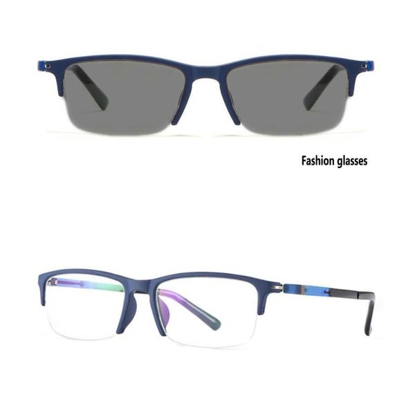 

fashion sunglasses frames 2021 tr90 myopia square half frame pochromic brand designer optical glasses fml, Black