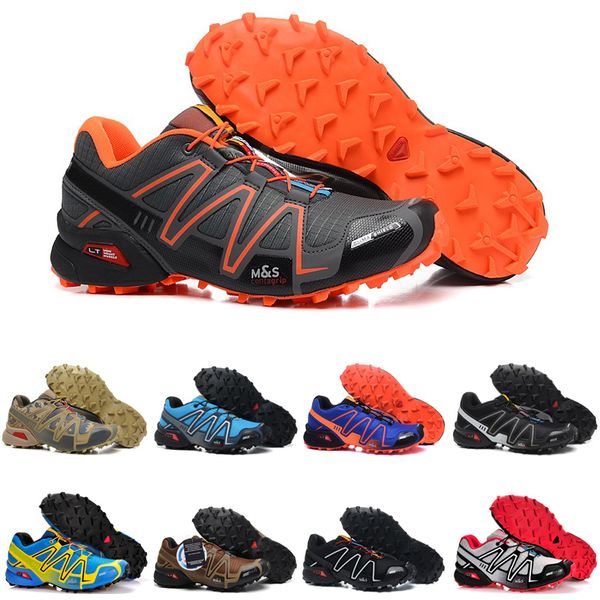 

speed cross 3 outdoor mens running shoes speedcross runner jogging iii black green pink grey #38 men trainers sports sneakers chaussures zap