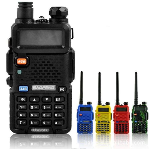 UV-5R UV5R Walkie Talkie Dual Band 136–174 MHz 400–520 MHz Zwei-Wege-Radio-Transceiver mit 1800 mAh batterielosem Kopfhörer (BF-UV5R)