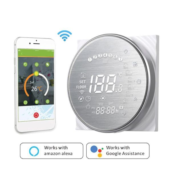 

smart home control thermostat wifi temperature controller for water/electric floor heating water/gas boiler works with alexa google use