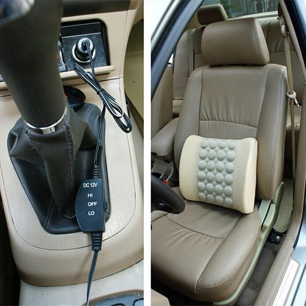 

seat cushions 4 colors car waist cushion auto electric massage supports accessories universal fit for most cars