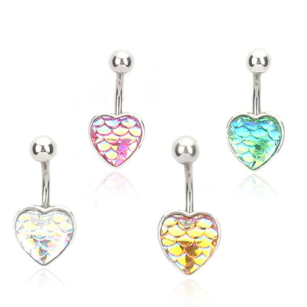 

puncture jewelry colorful fish buckle human body puncture crystal