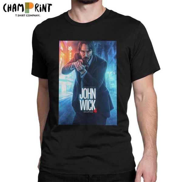 

men's t-shirts john wick men revenge assassin vintage cotton tee shirt round collar short sleeve t gift idea clothing, White;black