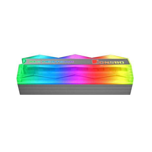

fans & coolings jonsbo m.2-2 rgb ssd heatsink for m.2 2280 single sided support argb syncing light radiator with thermal pad
