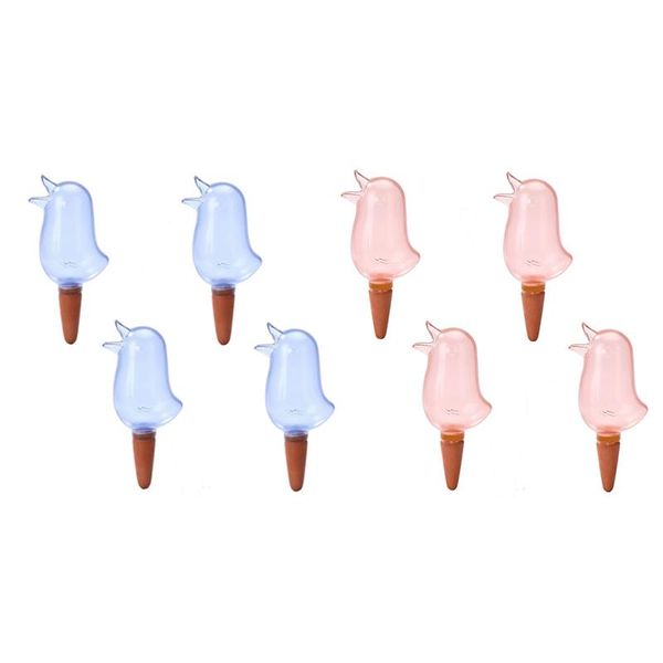 

watering equipments 8 pcs bird shape automatic self device houseplant pot plant waterer globes - blue & pink