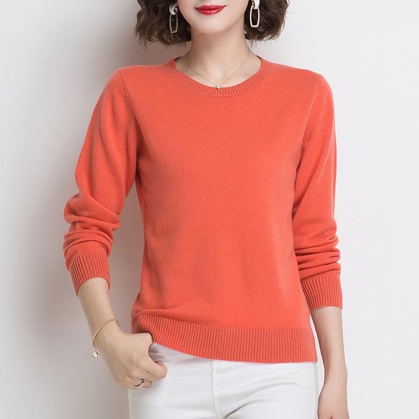 

women's sweaters sweater thin ladies slim bottoming shirt women long sleeve 2021 spring and autumn short design o-neck zde2050, White;black