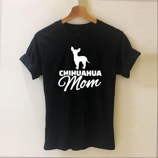 

women t shirts chihuahua mom harajuku shirt funny clothing casual short sleeve tees plus size, White