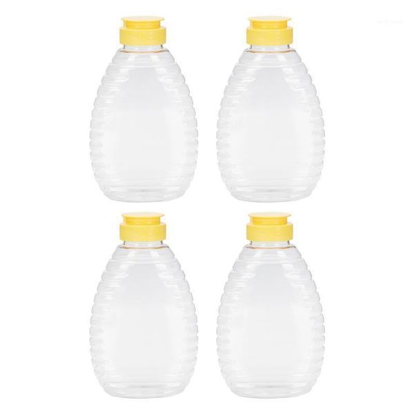 

storage bottles & jars 4pcs honey with lids squeeze bottles(random color)