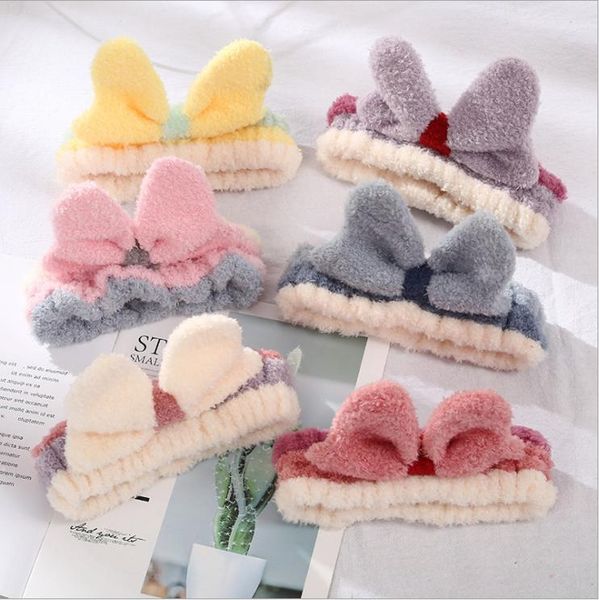 

hair accessories 2021 ins cute stereo ear headband shower wash makeup band, Slivery;white